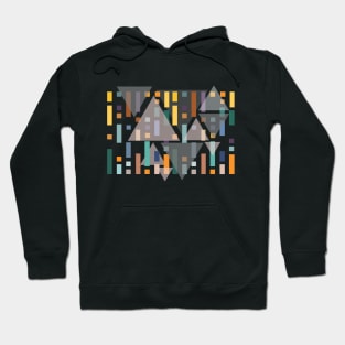 Lines in triangles mosaic Hoodie